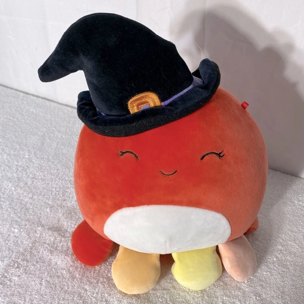 Squishmallows Orange Detra The Octopus W Witch Hat Halloween Plush - Picture 2 of 12